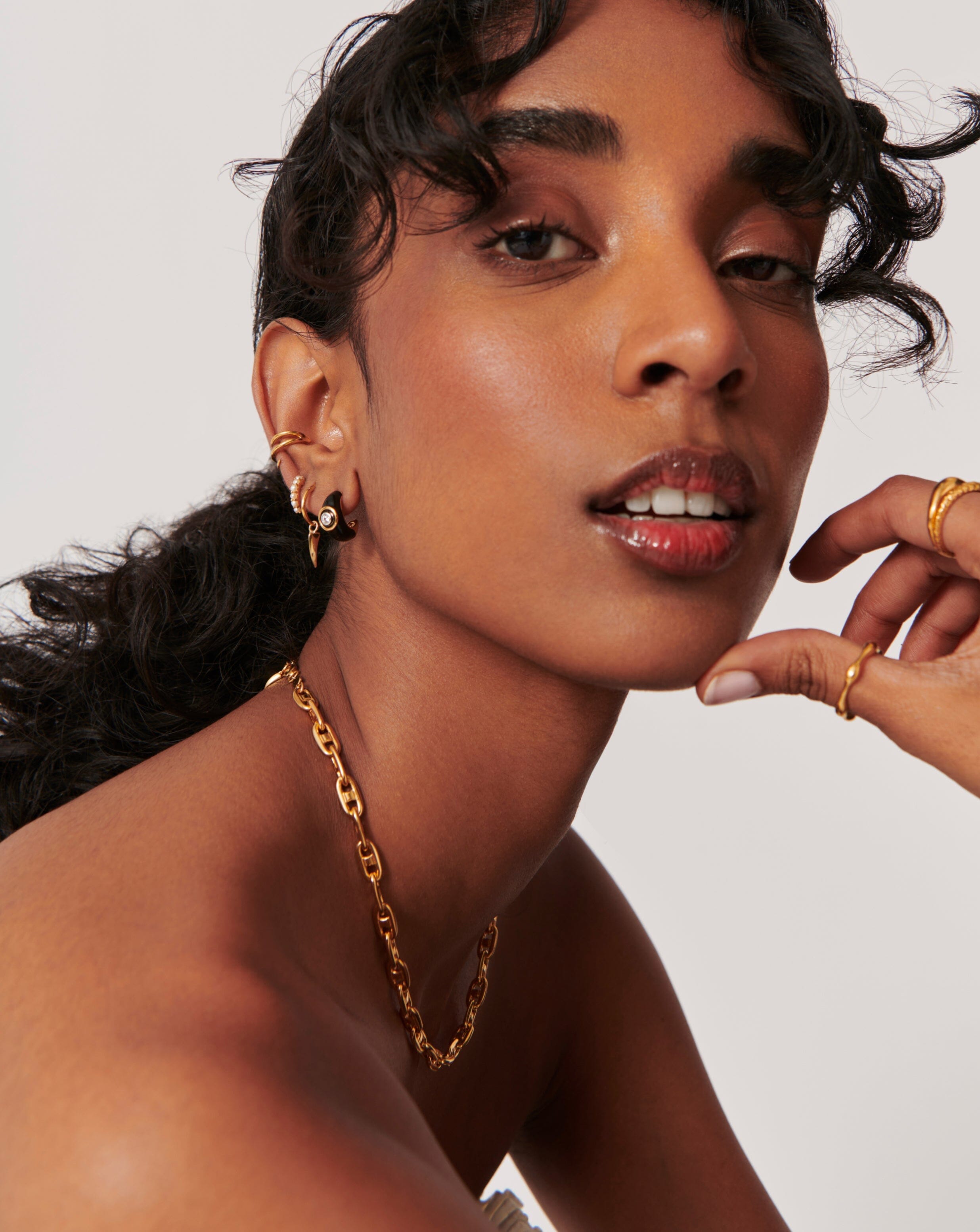 18k Gold Plated Cubic Zirconia Dome Hoop Earrings - Elegant Small Enamel & Stone Statement Jewelry for Women | Perfect for Parties, Weddings & Everyday Wear
