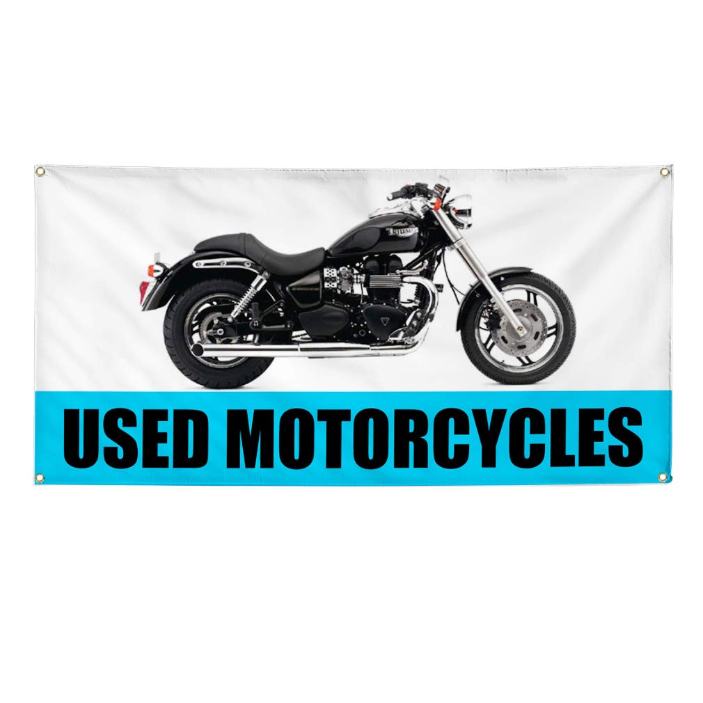 Vinyl Banner - Multiple Sizes (48x96 Inches) for Motorcycle Advertising, Automotive & Industrial Yard Signs - Weatherproof Outdoor Sign with 8 Grommets - Perfect for Dealerships, Events & Outdoor Promotions