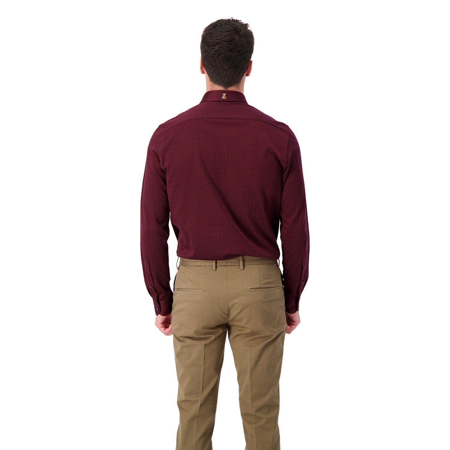 Zilli Red Classic Men's Dress Shirt - Premium Cotton Formal Shirt for Business & Wedding Occasions