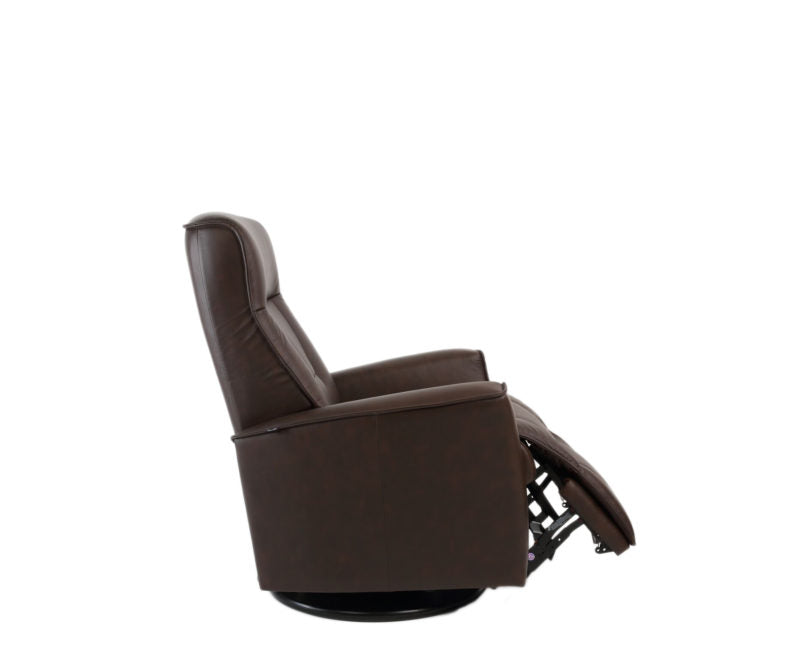 Premium Fjords Harstad Recliner Chair - Genuine Top Grain Leather, Ergonomic Design for Ultimate Comfort - Perfect for Living Room, Home Theater & Office Relaxation