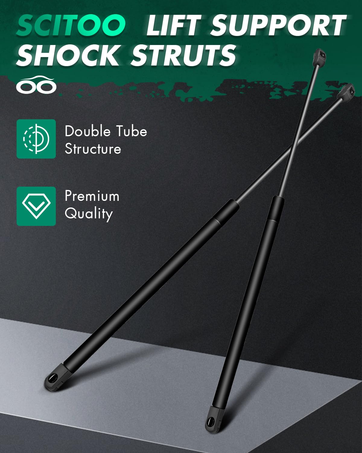 SCITOO Hood Lift Supports Replacement Struts Gas Springs Shocks - Compatible with Acura MDX 3.7L 2007-2013 - Easy DIY Installation for Car Maintenance & Repair