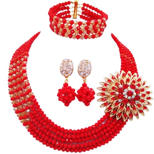 Opaque Red Champagne Gold AB