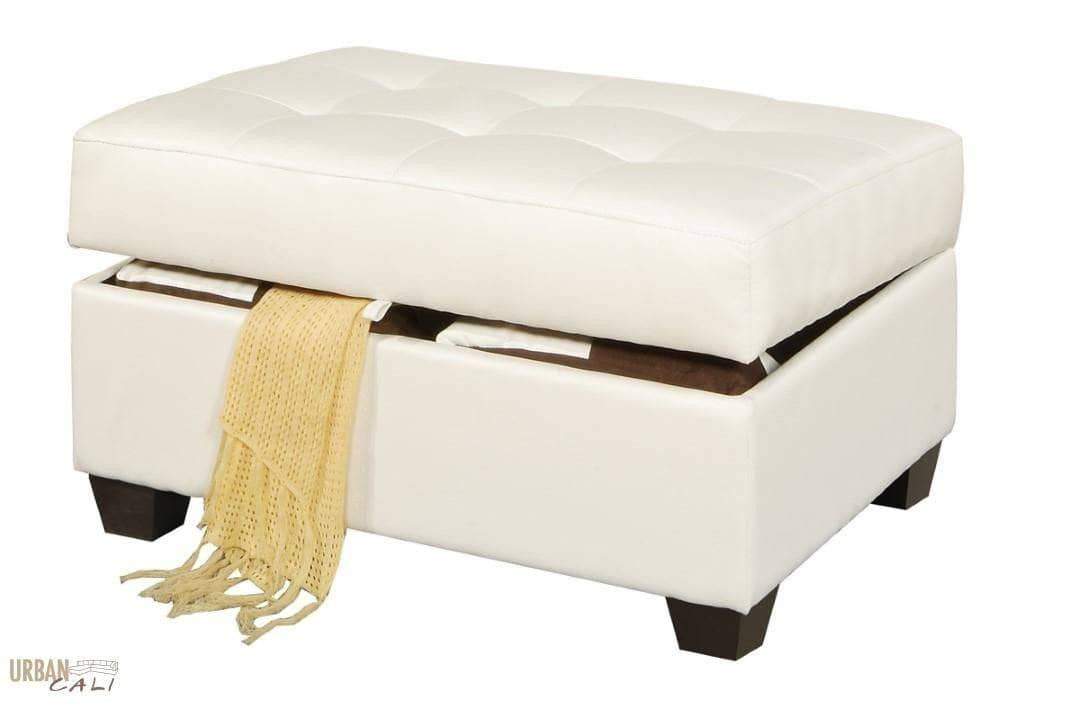 Premium Sacramento Bonded Leather Storage Ottoman - Brown & Black Color Options | Perfect for Living Room, Bedroom & Home Office Organization