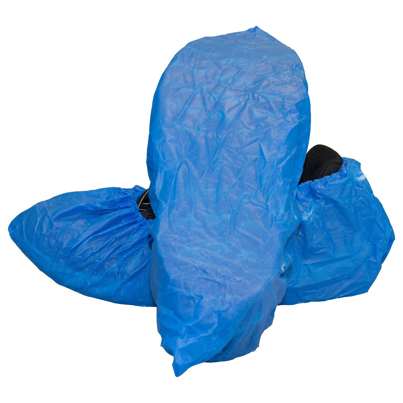 Blue Polyethylene Shoe Covers (300 Count) - Disposable Protective Footwear for Medical, Industrial & Home Use