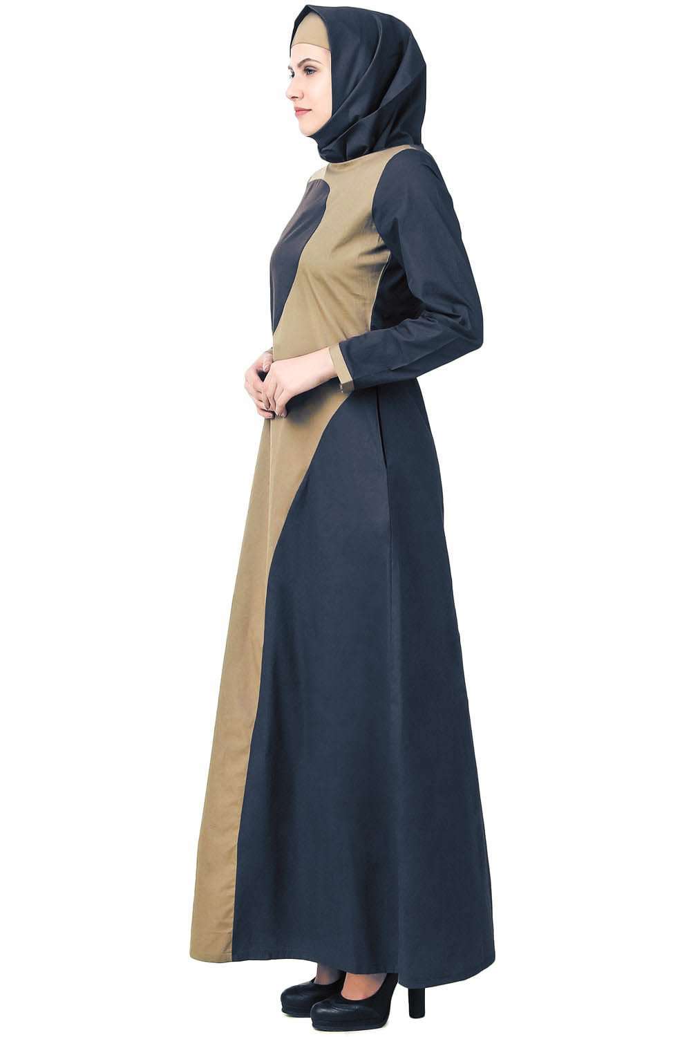 Elegant Zaib Abaya - Modest Muslim Dress for Women - Perfect for Prayer, Eid, and Special Occasions