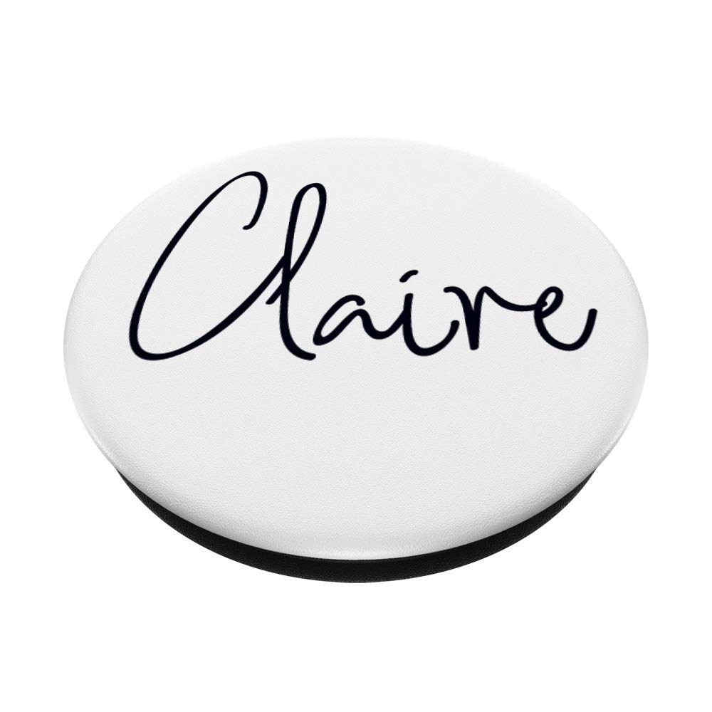 Claire Name Custom PopSockets PopGrip - Personalized Phone Grip with Swappable Top for iPhone, Samsung & Tablets | Perfect Gift for Girls, Teens & Women | Home, Office & Travel Use