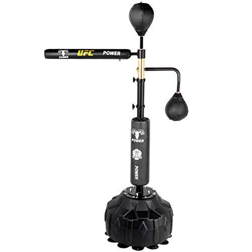 Happybuy Boxing Speed Trainer - Adjustable Height Punching Bag with Spinning Bar & Gloves | Free Standing Reflex Ball for Speed Training | Perfect for Adults & Kids | Home Gym & Boxing Practice