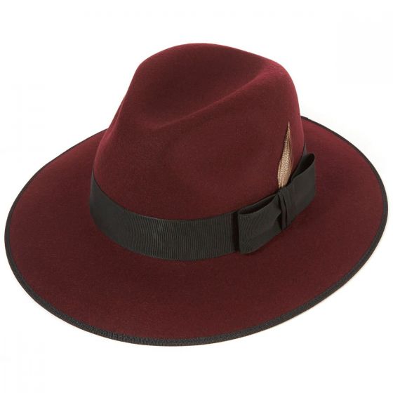 Madison Wool Felt Trilby Hat for Men - Classic Moss Green Fedora Style Hat for Casual Wear, Outdoor Events & Vintage Fashion