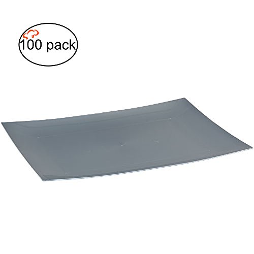 Premium Heavyweight Rectangular Plastic Plates - 11.75