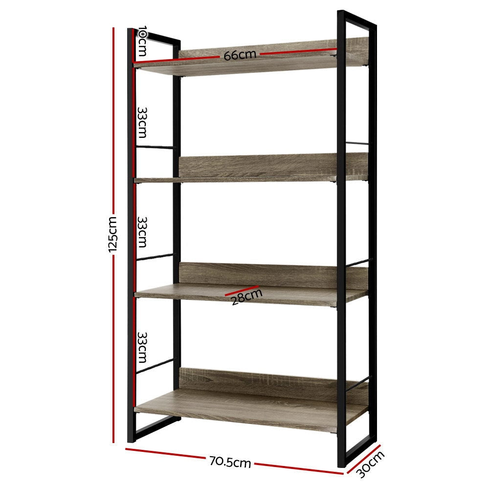 Wooden & Metal Corner Bookshelf - Wall Mounted Display Shelf with Hollow Storage for Books & Decor | Perfect for Living Room, Bedroom, Office & Small Spaces