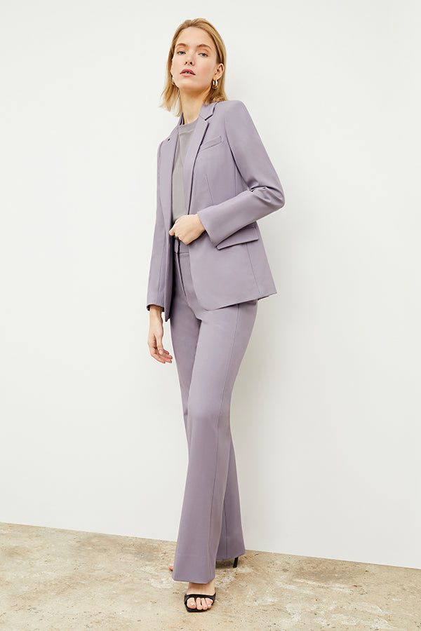 Horton Pant - Washable Wool Twill Pants for Women | Light Lilac | Comfortable Office Wear & Casual Outfits