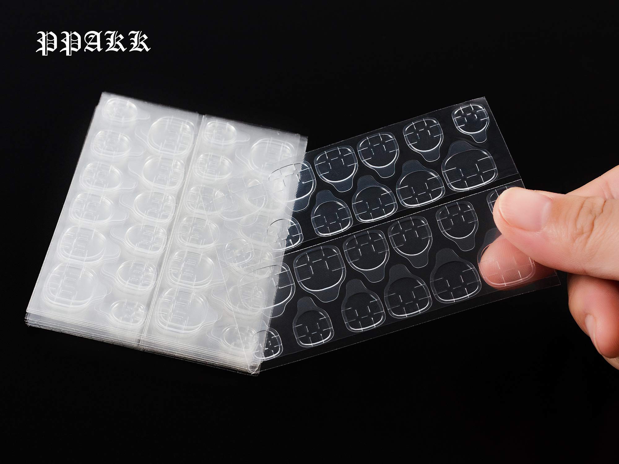 240pcs Transparent Nail Adhesive Tabs (10 Sheets) - Double-Sided Press On Nail Glue Stickers for Easy Application - Reusable & Flexible Fake Nails for Women, Kids - Perfect for Parties, Weddings & Daily Nail Art