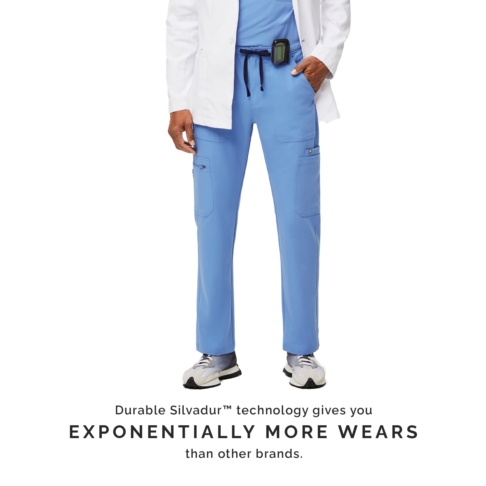 FIGS Men's Cairo Cargo Scrub Pants - Classic Straight Leg Medical Pants with 9 Pockets & 4-Way Stretch | Anti-Wrinkle, Comfort Fit for Doctors, Nurses & Healthcare Professionals | Perfect for Hospital Shifts & Clinical Work