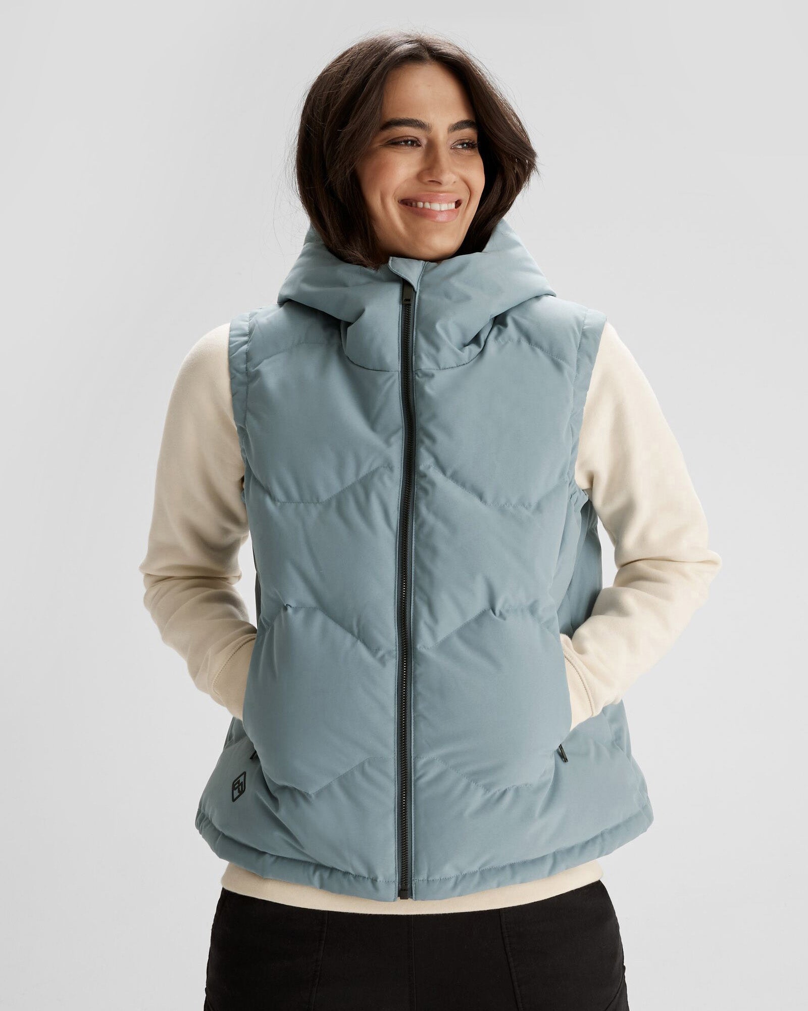 Women's Frisco X Hooded Down Vest - Lightweight Warm Puffer Vest for Outdoor Activities, Hiking & Winter Fashion