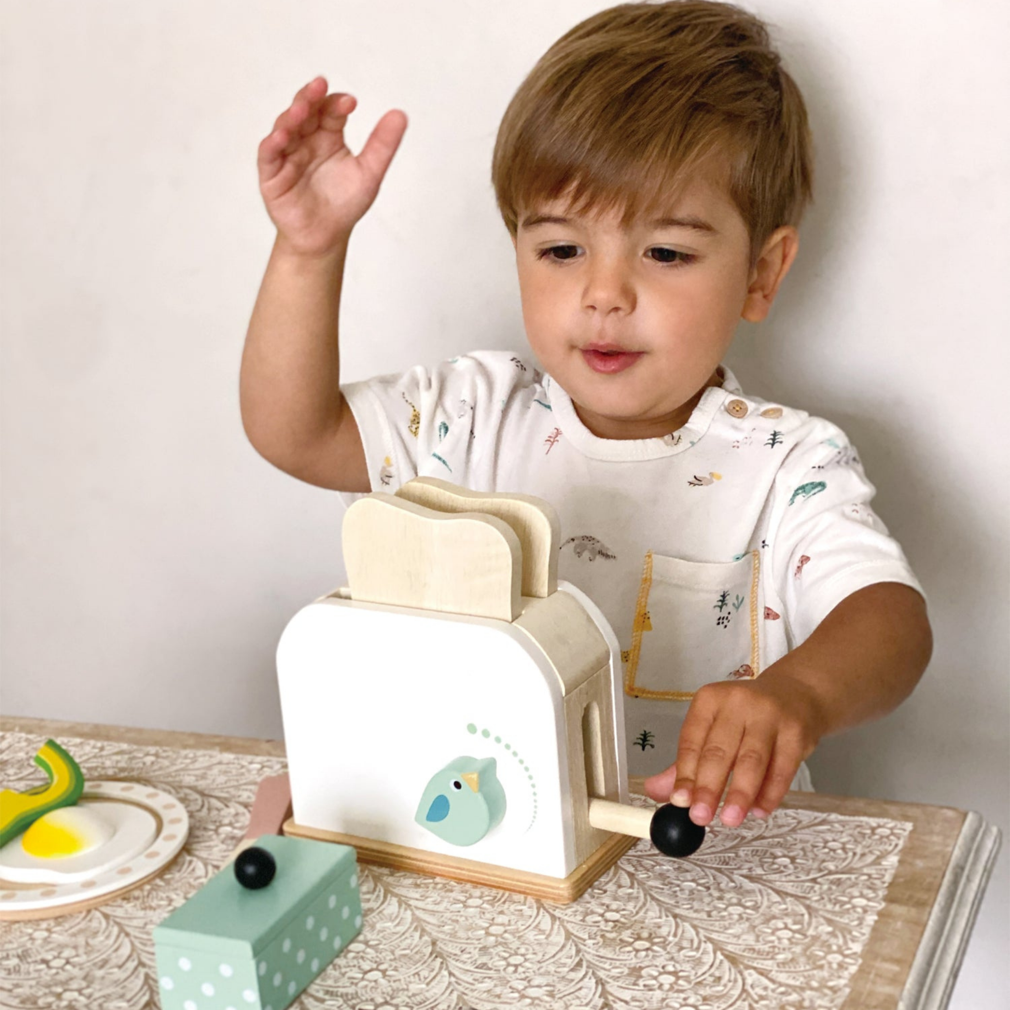 Kids Pretend Play Breakfast Toaster Set - Safe & Fun Toy for Toddlers, Perfect for Imaginative Play, Role-Playing, and Early Learning Development