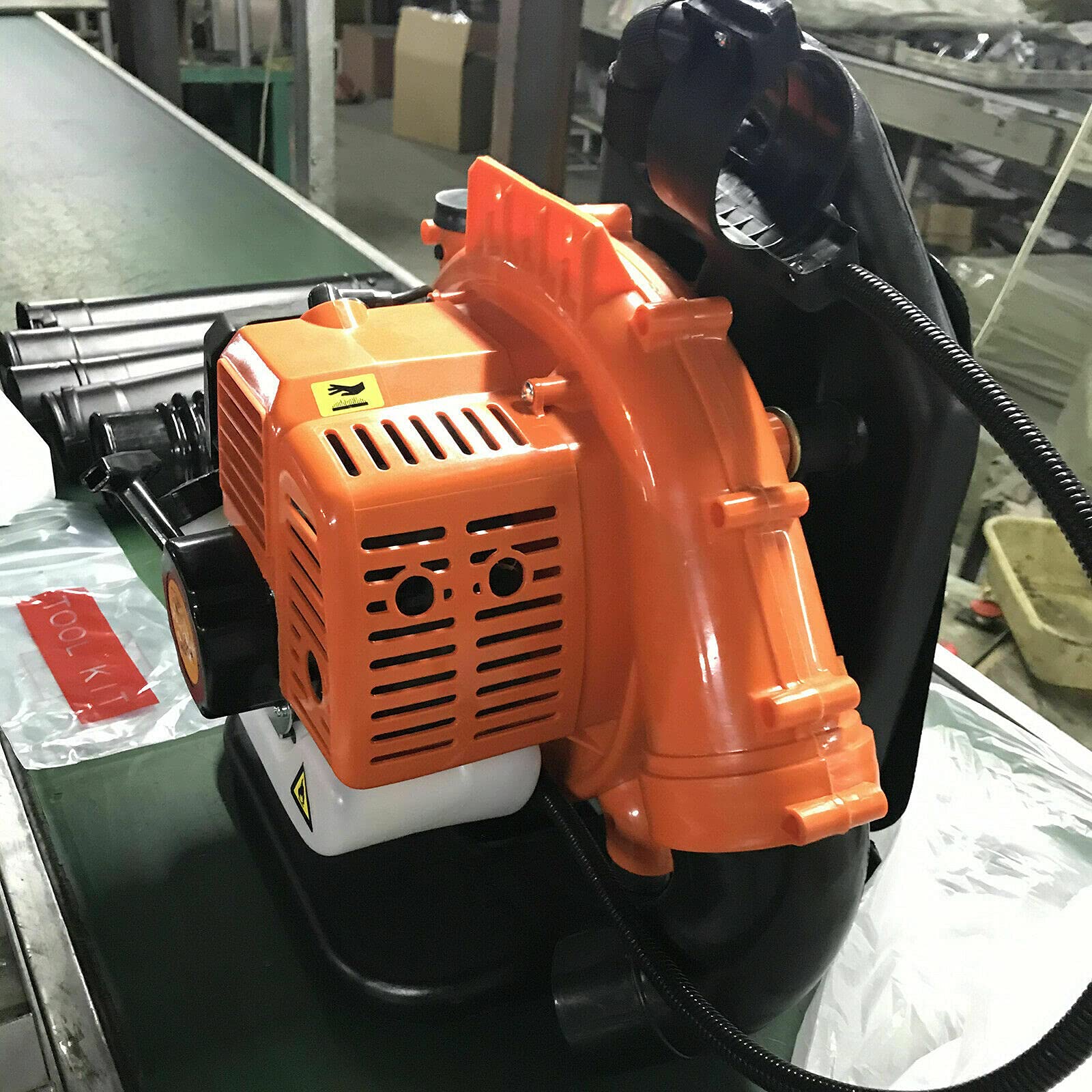 42.7Cc 2-Stroke Gas Powered Backpack Leaf Blower - Commercial Grade Lawn & Snow Blowing Machine with Silencer (720m³/h Airflow) - Ideal for Yard Cleaning, Lawn Maintenance, and Snow Removal
