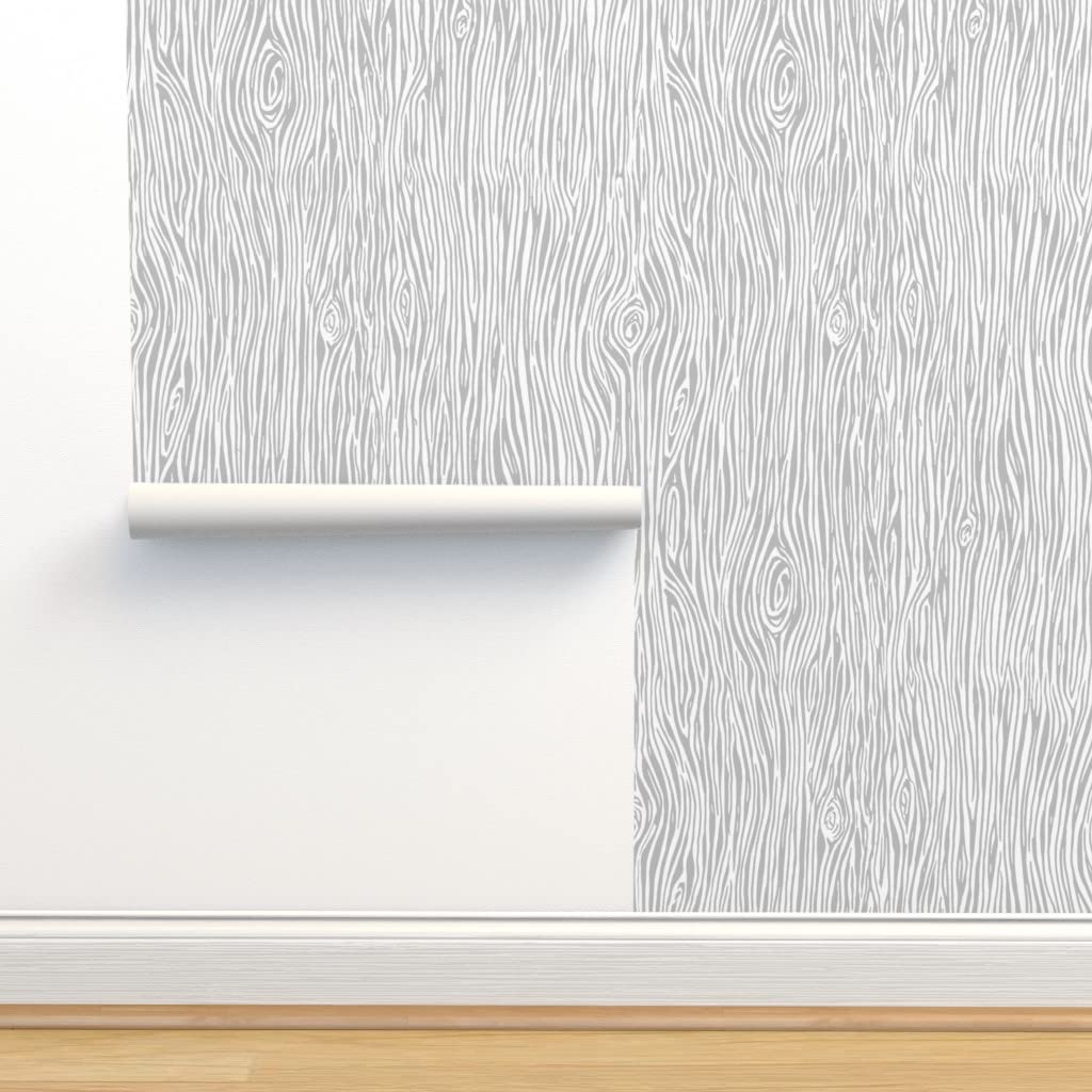 Self-Adhesive Removable Wallpaper 12ft x 2ft - Woodgrain Slate Gray Nature-Inspired Peel & Stick Wall Covering for Nursery, Bedroom, Cabin, RV & Home Decor | Easy DIY Installation