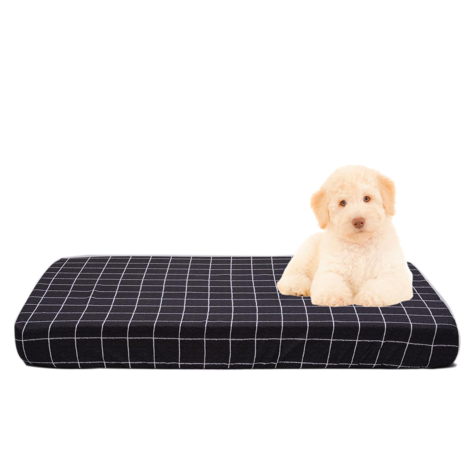 Washable & Reversible Dog Bed Cover - Soft Cotton Pet Bed Liner with Removable Cover for Small Medium Large Dogs | Perfect for Crates, Kennels & Home Use