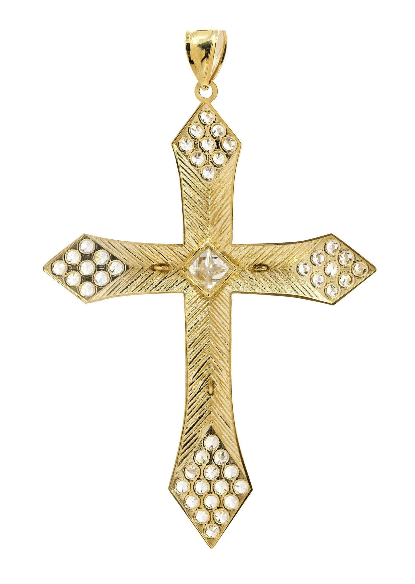 10K Gold Cross Pendant Necklace for Women & Men - 13 Grams Crucifix Jewelry - Perfect for Gifts, Baptism, Weddings & Everyday Wear