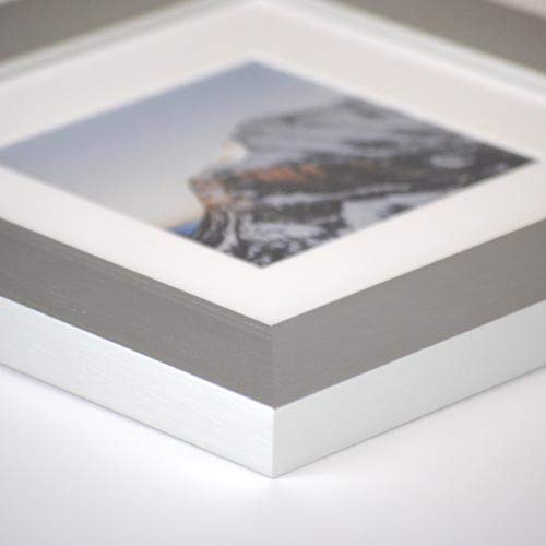 Frame It Easy 24 x 36 Inch Satin Silver Metal Picture Frame - Stafford Collection - Perfect for Posters, Artwork, and Home Decor