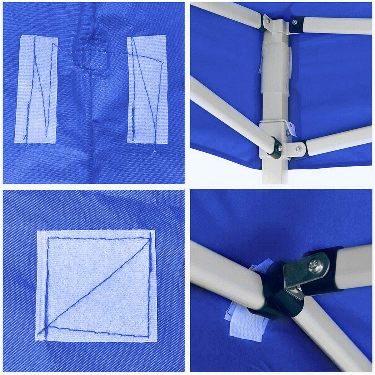 10x10ft Replacement Canopy Top for Outdoor Patio Tent - Durable Sunshade Cover in Blue - Perfect for Backyard, Camping, and Beach Shade