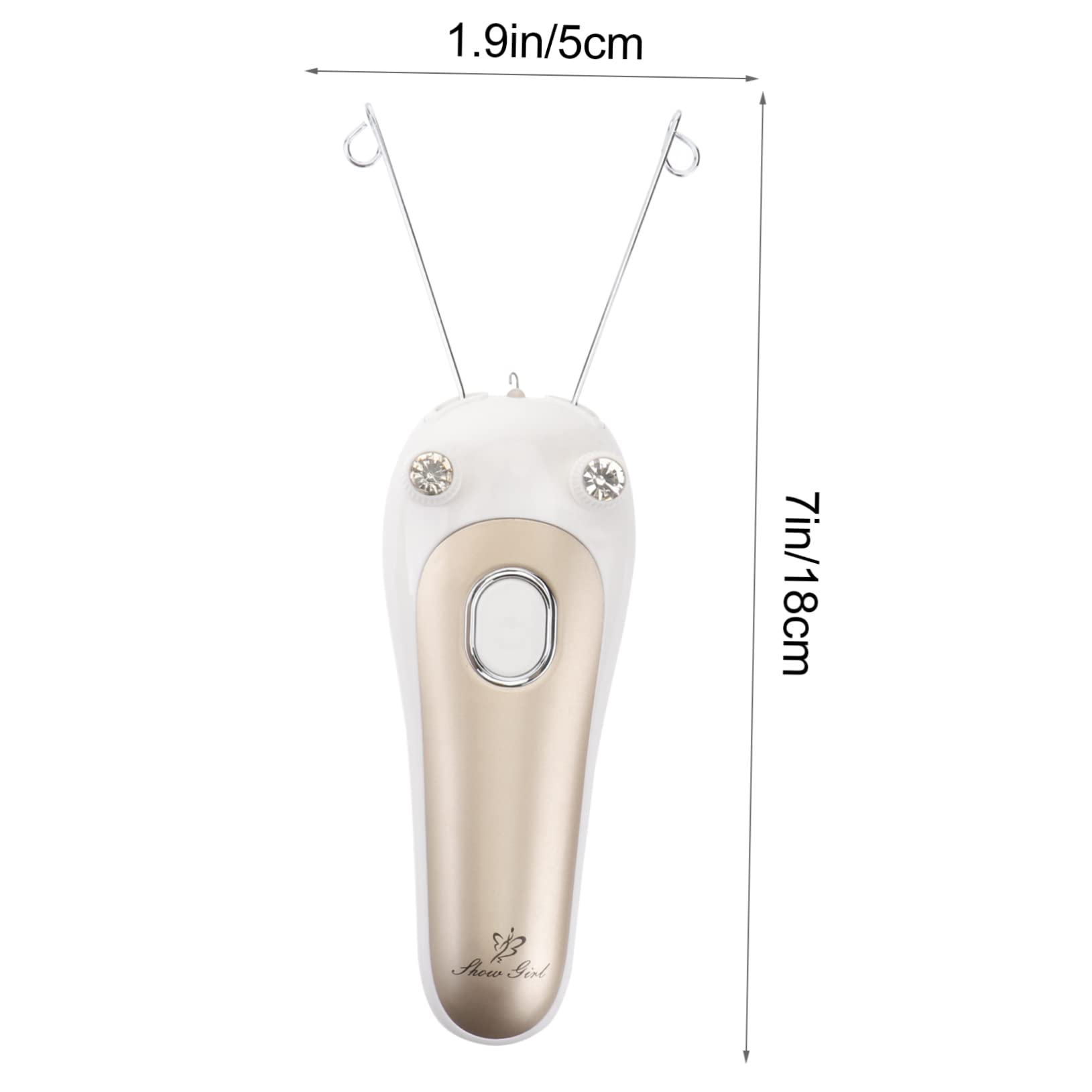 IPetboom Electric Facial Hair Remover Kit - Portable Waxing Device for Women, Eyebrow Trimmer & Body Hair Clipper with Golden Beads | Perfect for Eyebrow Shaping, Bikini Line & Sensitive Skin Hair Removal at Home