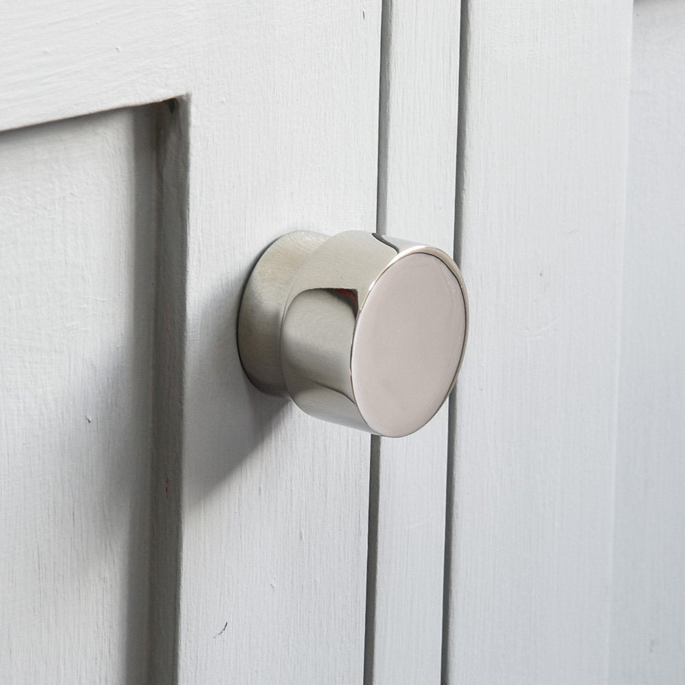 Polished Nickel Drum Cabinet Knob - Premium Hardware for Kitchen & Bathroom - Save $20 - Perfect for Drawers, Cabinets & Furniture Upgrades