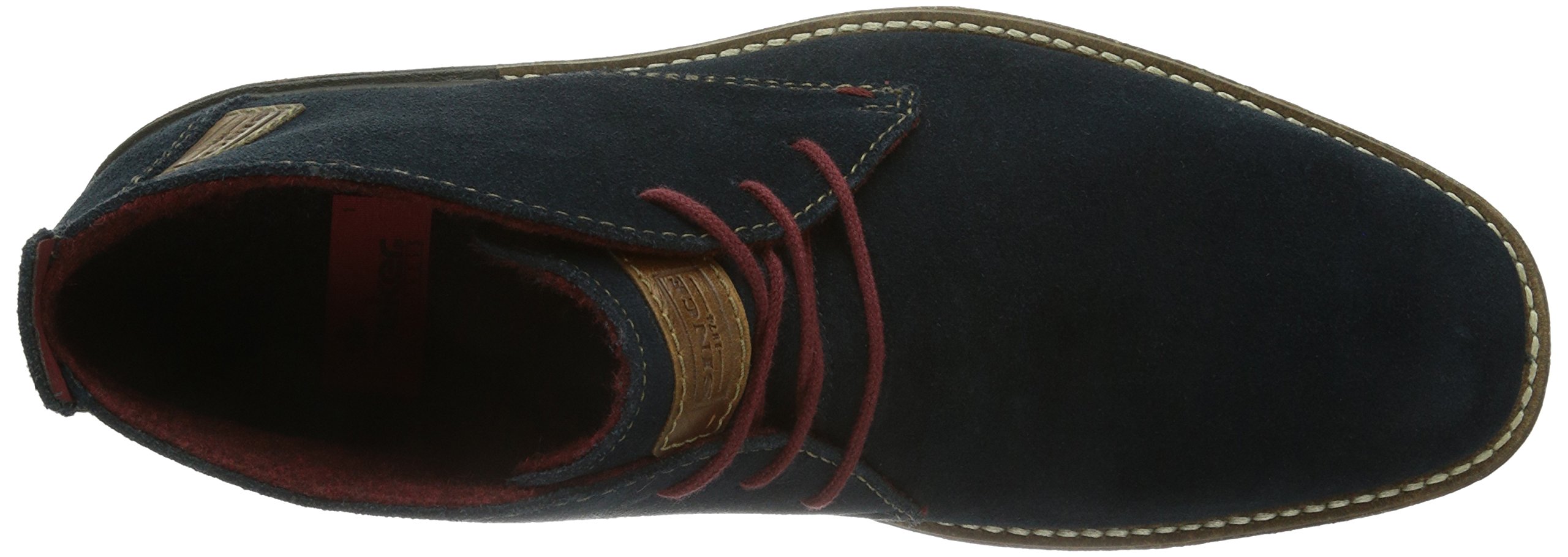 Rieker Men's Blue & Black Leather Lace-Up Boots Size 44 EU (US 10.5) - Comfortable Casual & Work Boots for Walking, Office & Outdoor Activities