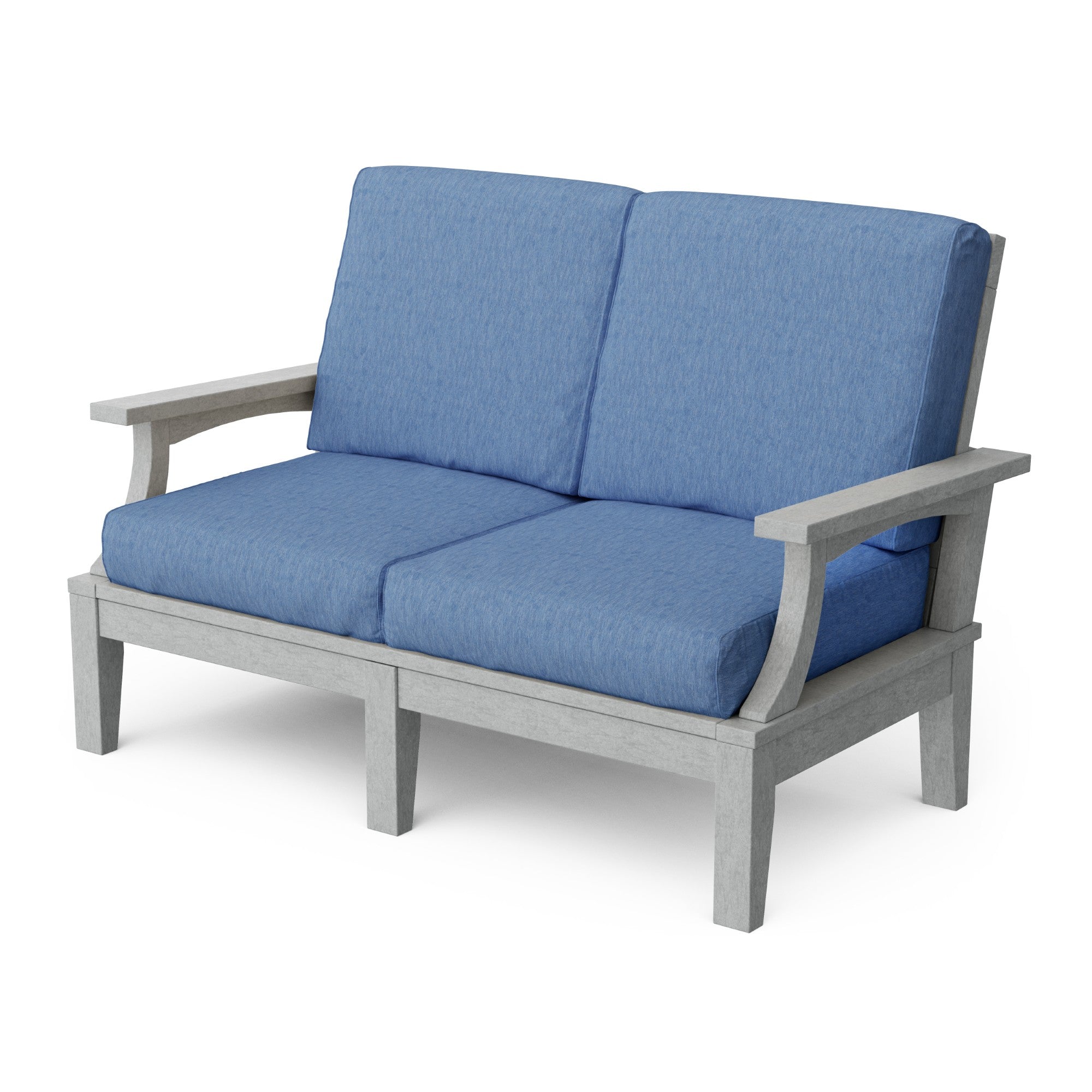 Heritage Deep Seating Love Seat Cushioned Sofa - Outdoor Patio Furniture for Garden, Poolside & Backyard Relaxation