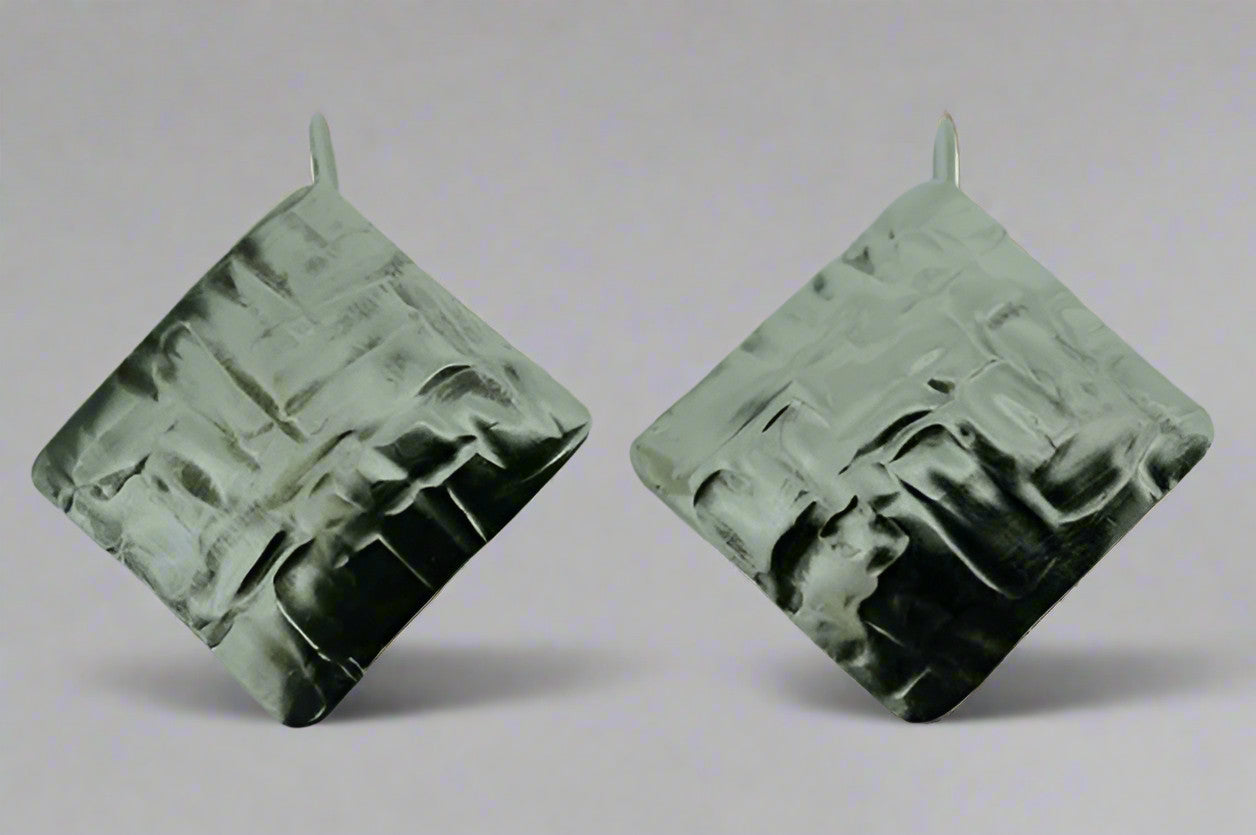 Elegant Creased Diamond Earrings in Pure Silver - Perfect for Weddings, Parties & Special Occasions