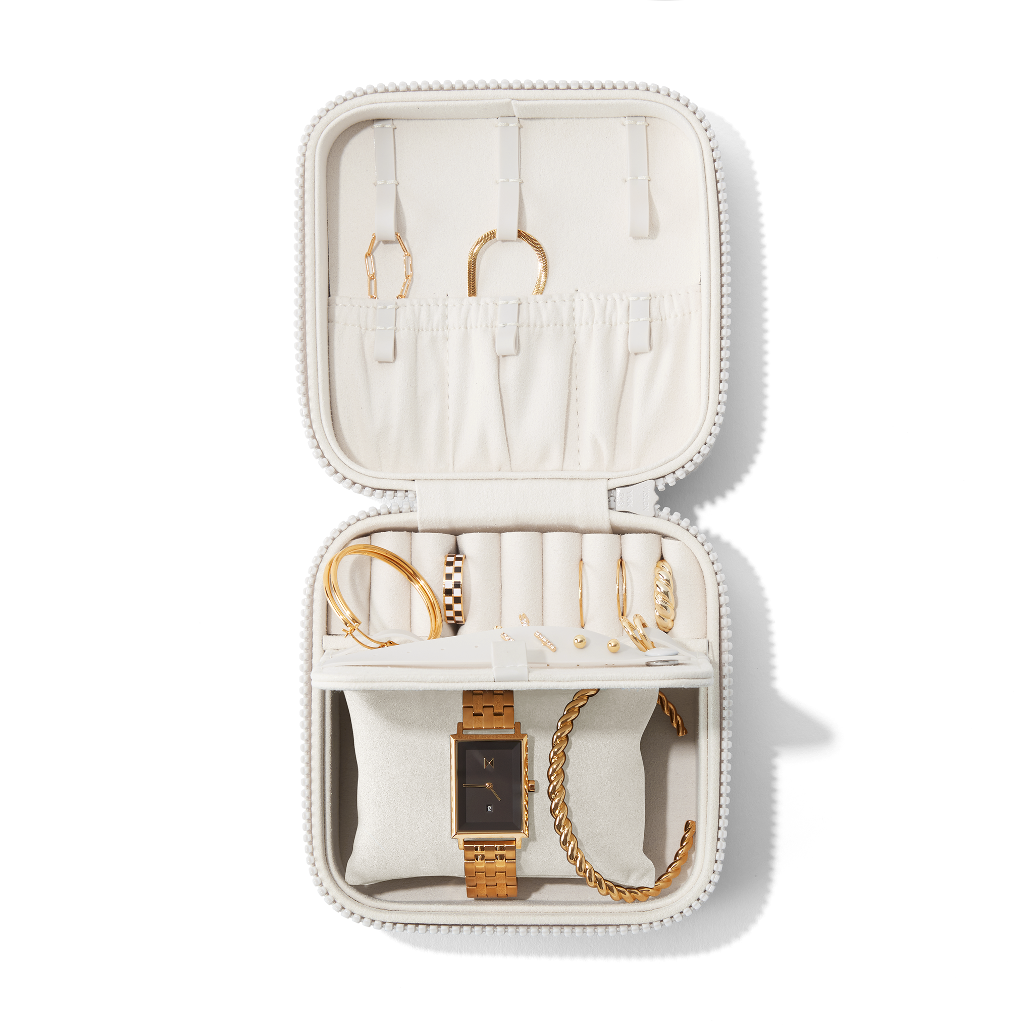 Dagne Dover Frankie Large Jewelry Organizer Case - Travel Jewelry Box for Necklaces, Rings & Earrings - Perfect for Vacation, Business Trips & Daily Storage