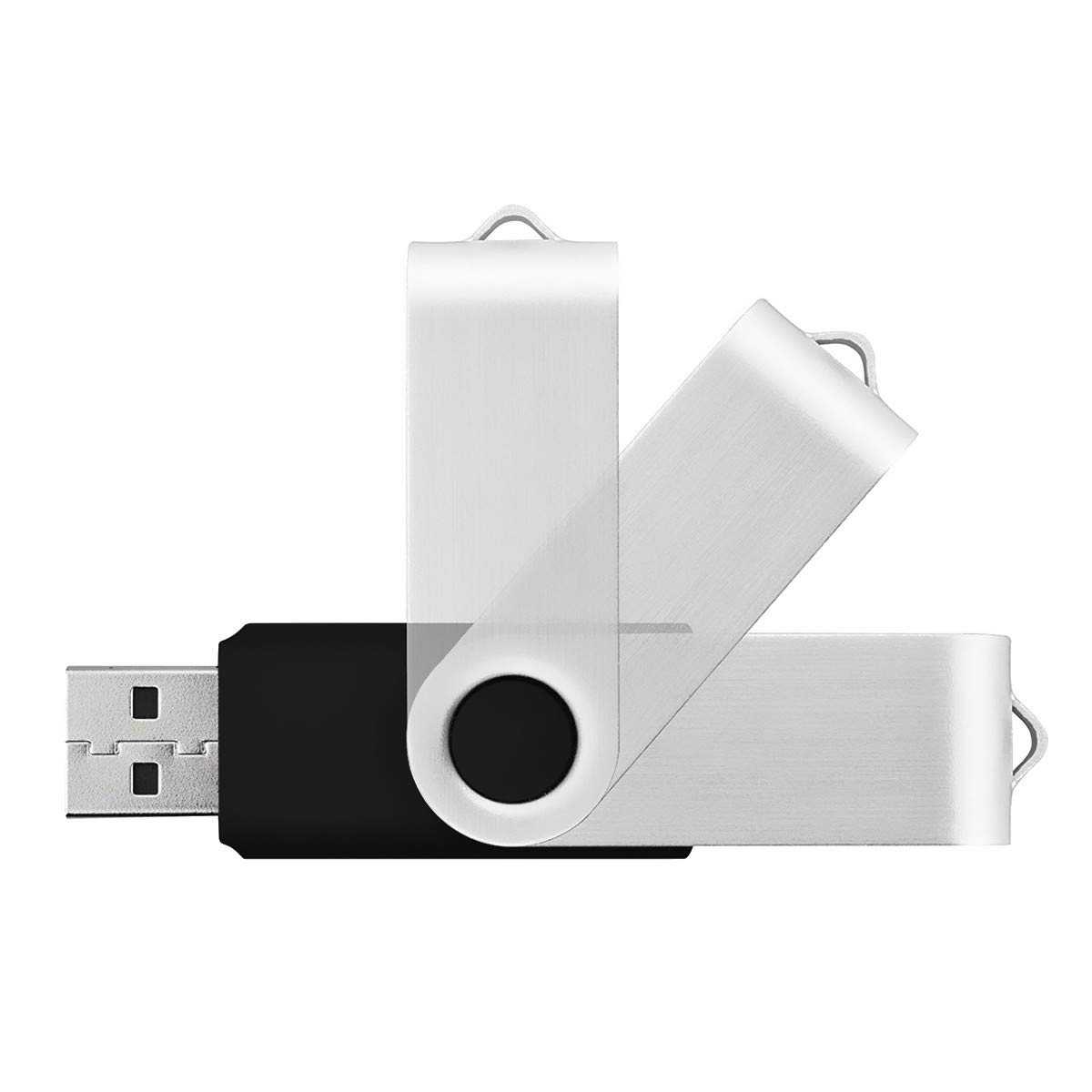 Aiibe 16GB USB 2.0 Flash Drive 20 Pack - Bulk Thumb Drives for Data Storage, File Transfer, Backup - Perfect for School, Office, Business, Events & Promotions (16GB, Black)