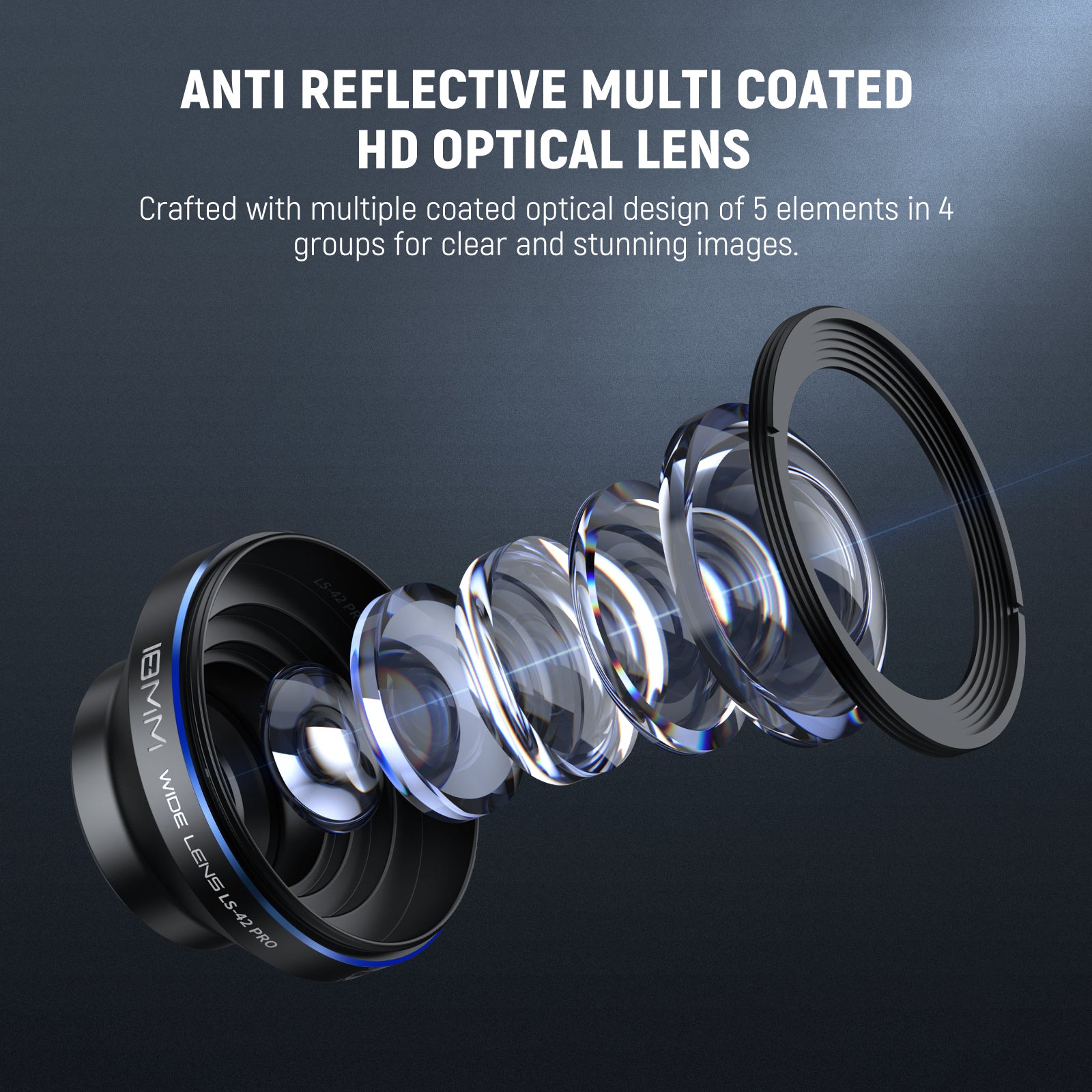 NEEWER LS 42 PRO 18mm 100° Wide Angle Lens with Clip & 67mm Filter Adapter - Perfect for Smartphone Photography, Vlogging, and Travel Shots