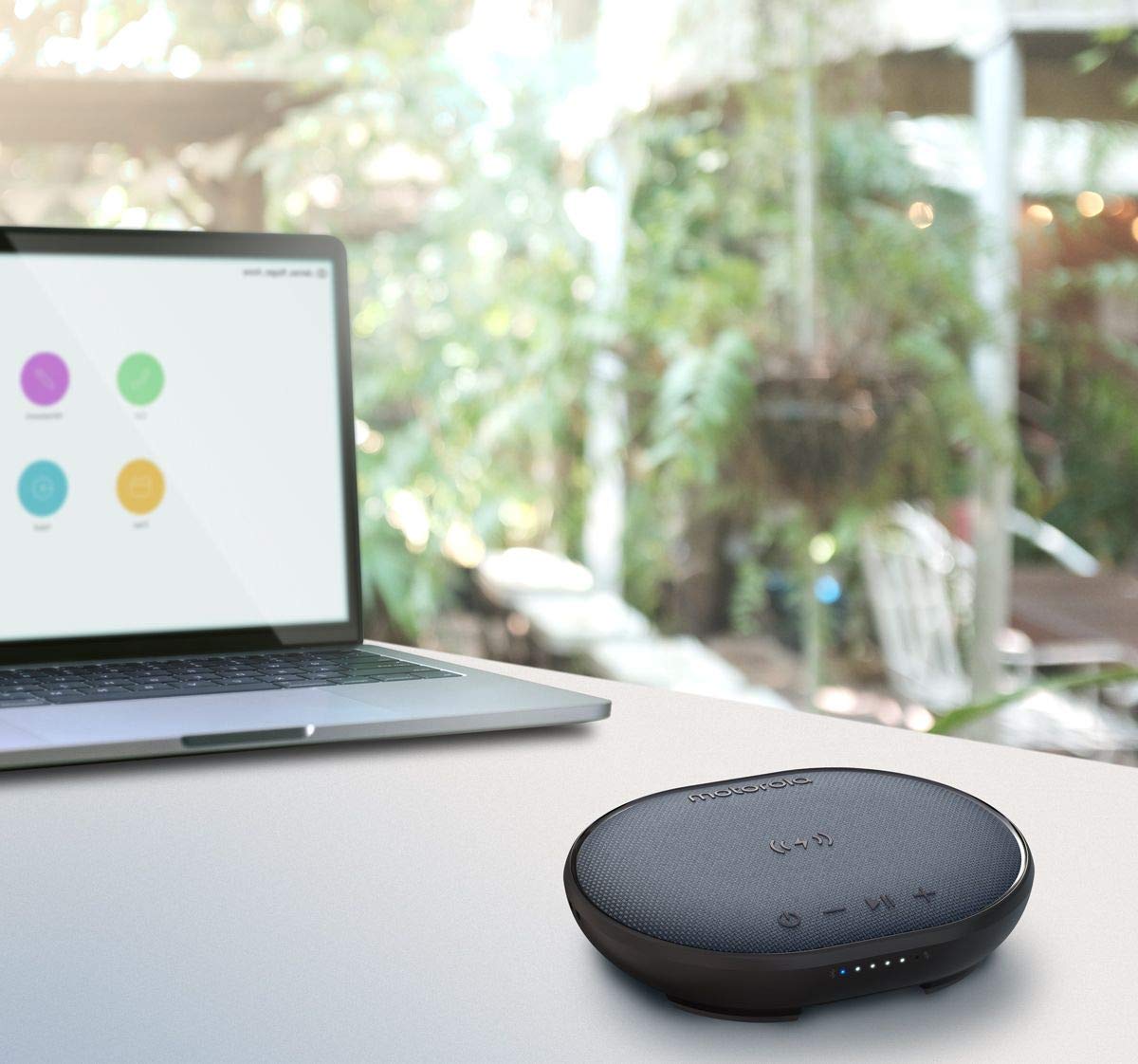 Motorola Sonic Sub 500 IPX7 Waterproof Bluetooth Speaker with 10W Fast Wireless Charging - Black | Portable Outdoor, Pool Party & Travel Speaker