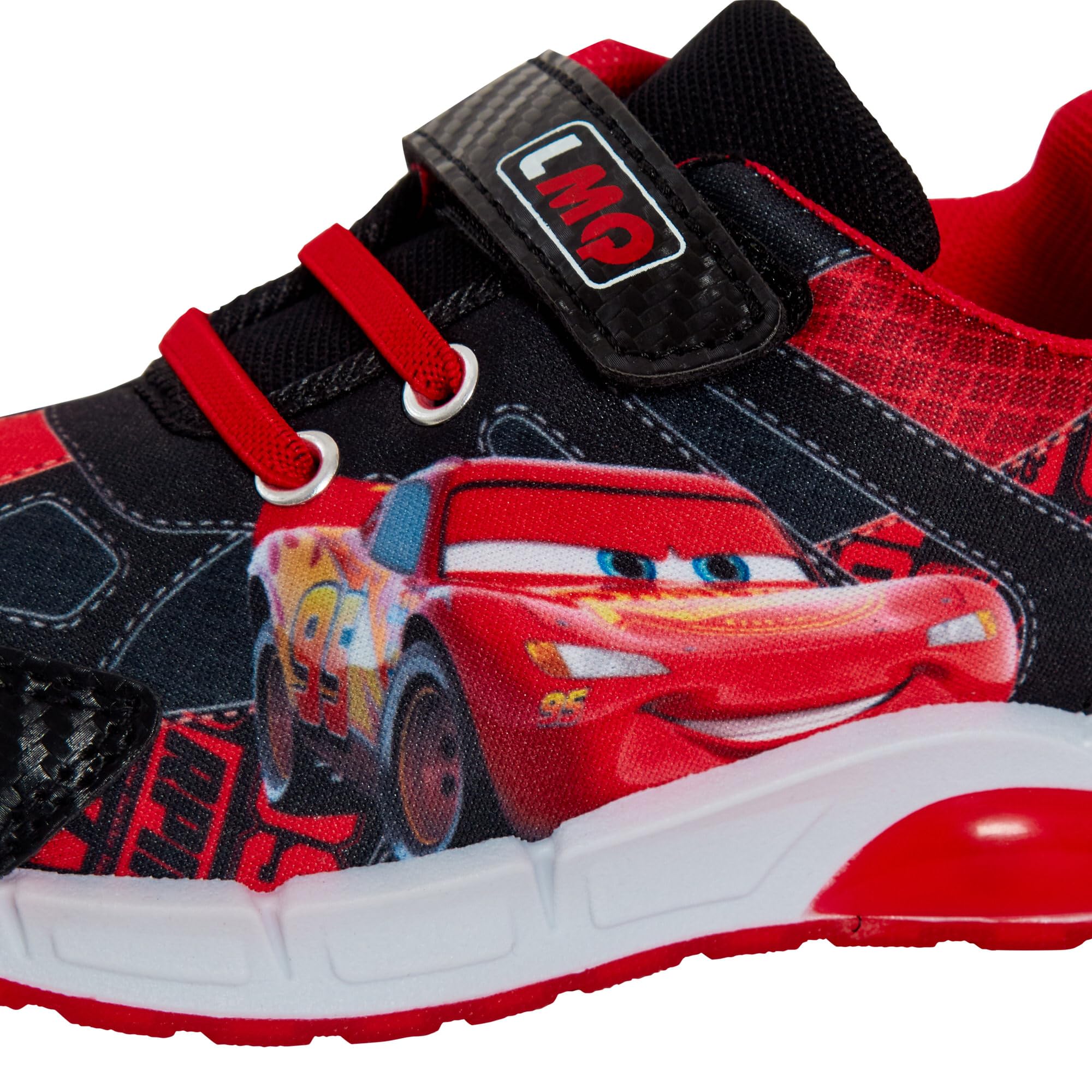 Disney Cars Lightning McQueen LED Light Up Sneakers for Boys - Flashing Skate Sports Shoes with Cool Light Effects | Perfect for Running, Skating, and Nighttime Play