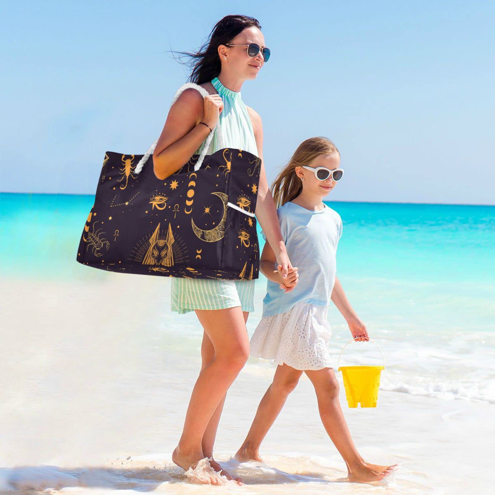 VIKKO Large Beach Bag for Women - Waterproof Travel Tote with Zipper, Spacious Shoulder Bag for Beach, Pool, Gym & Vacation | Perfect for Swimwear, Towels & Essentials