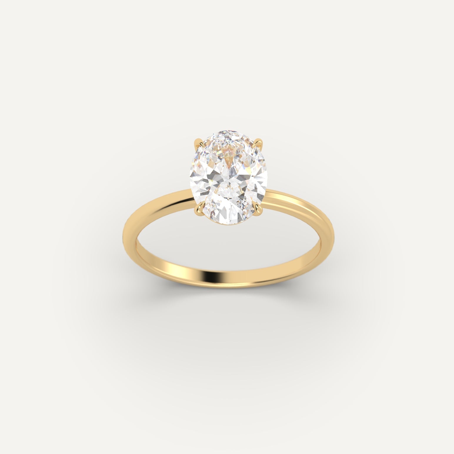 2 Carat Oval Cut Diamond Engagement Ring for Women - Elegant Wedding & Anniversary Jewelry Gift