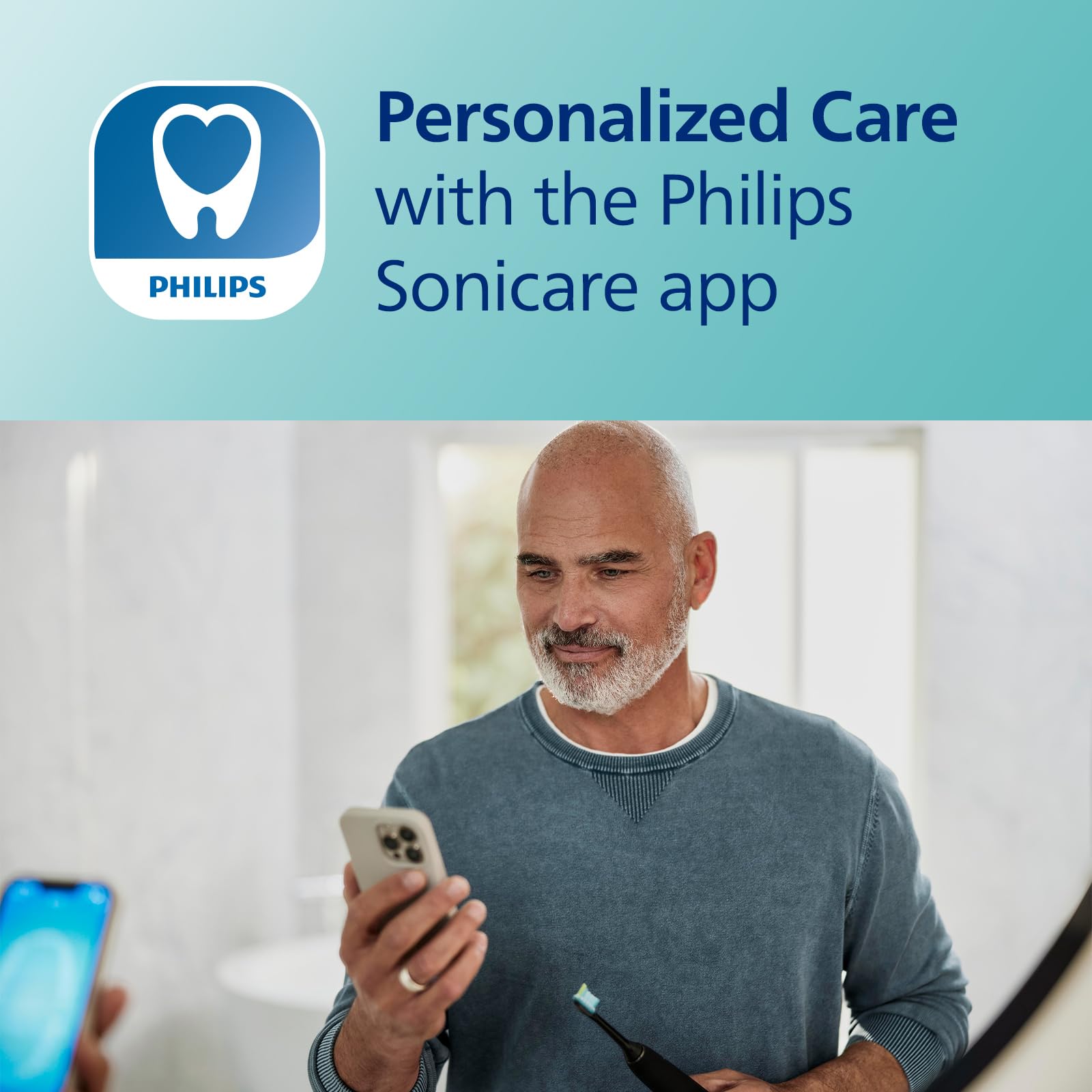 Philips Sonicare DiamondClean Smart 9500 Electric Toothbrush - Bluetooth Connected App, Pressure Sensor, 5 Modes & 3 Intensity Levels, HX9923/41 - Perfect for Travel & Home Oral Care