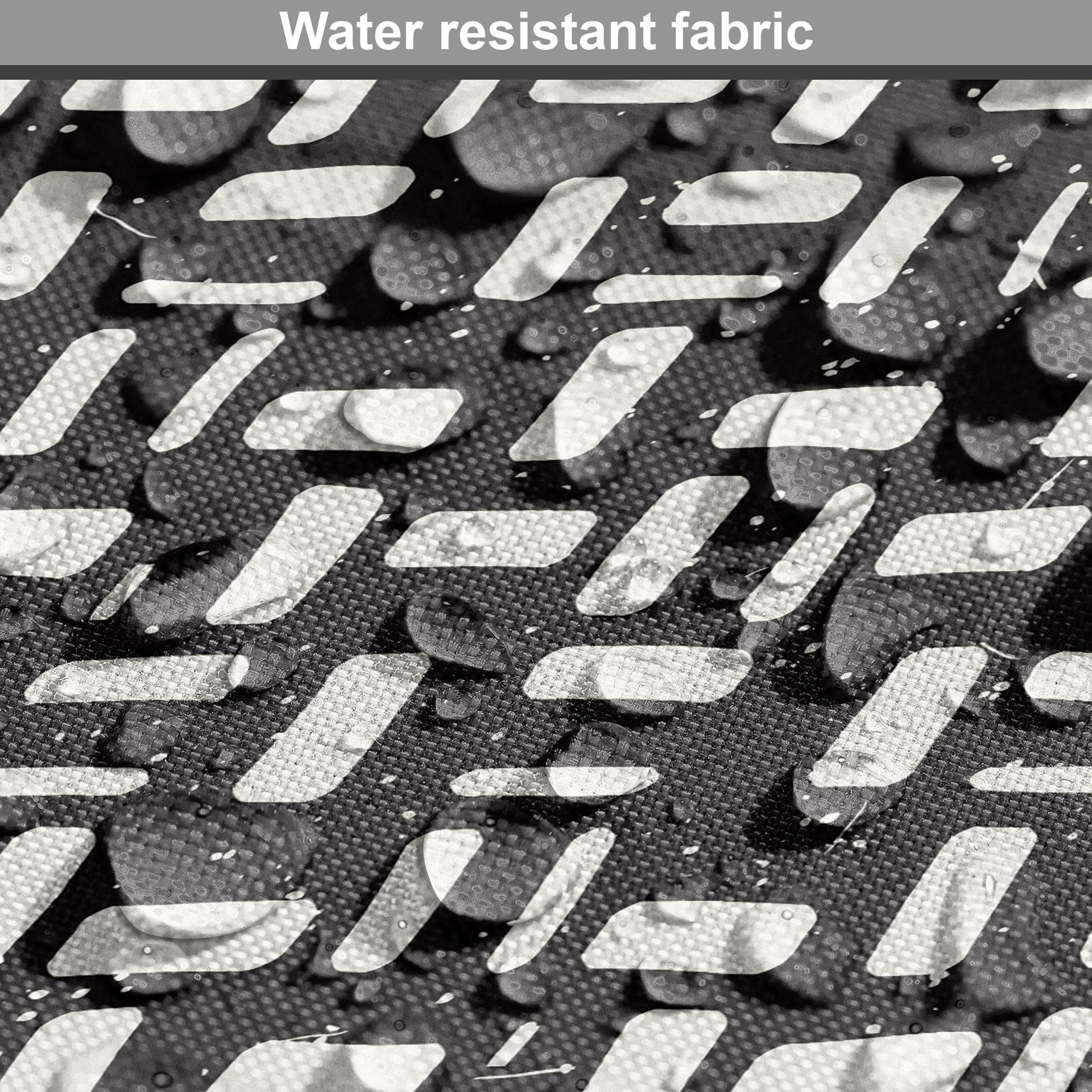 Ambesonne Black and Ivory Fabric by The Yard - Hand Drawn Stripes with Grunge Effect, Upholstery & Home Decor Fabric (10 Yards) | Perfect for Sofa Covers, Curtains, Pillows & DIY Craft Projects