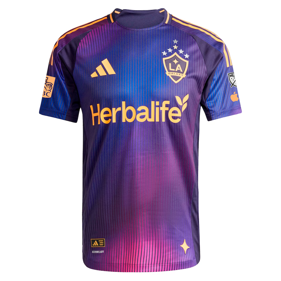 Adidas Marco Reus LA Galaxy Authentic Away Jersey 25/26 - MLS Official Purple Soccer Jersey with Apple TV & RBC Sponsors - Perfect for Match Days, Fan Events & Soccer Collections