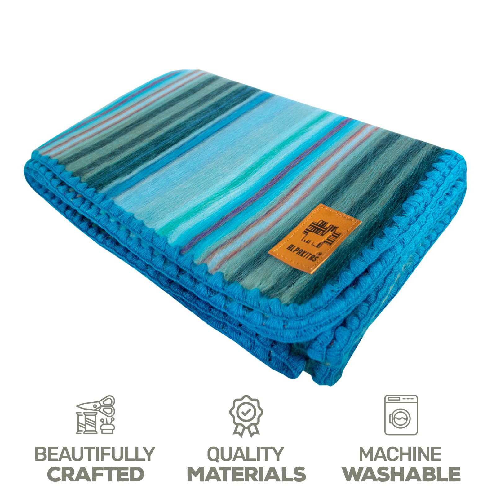 Premium Alpaca Wool Blanket - Ultra Soft Queen Size Bed Blanket & Cozy Throw Blanket - Lightweight Warm Blanket for Couch, Camping & Outdoor Use - Perfect Gift Idea - 87