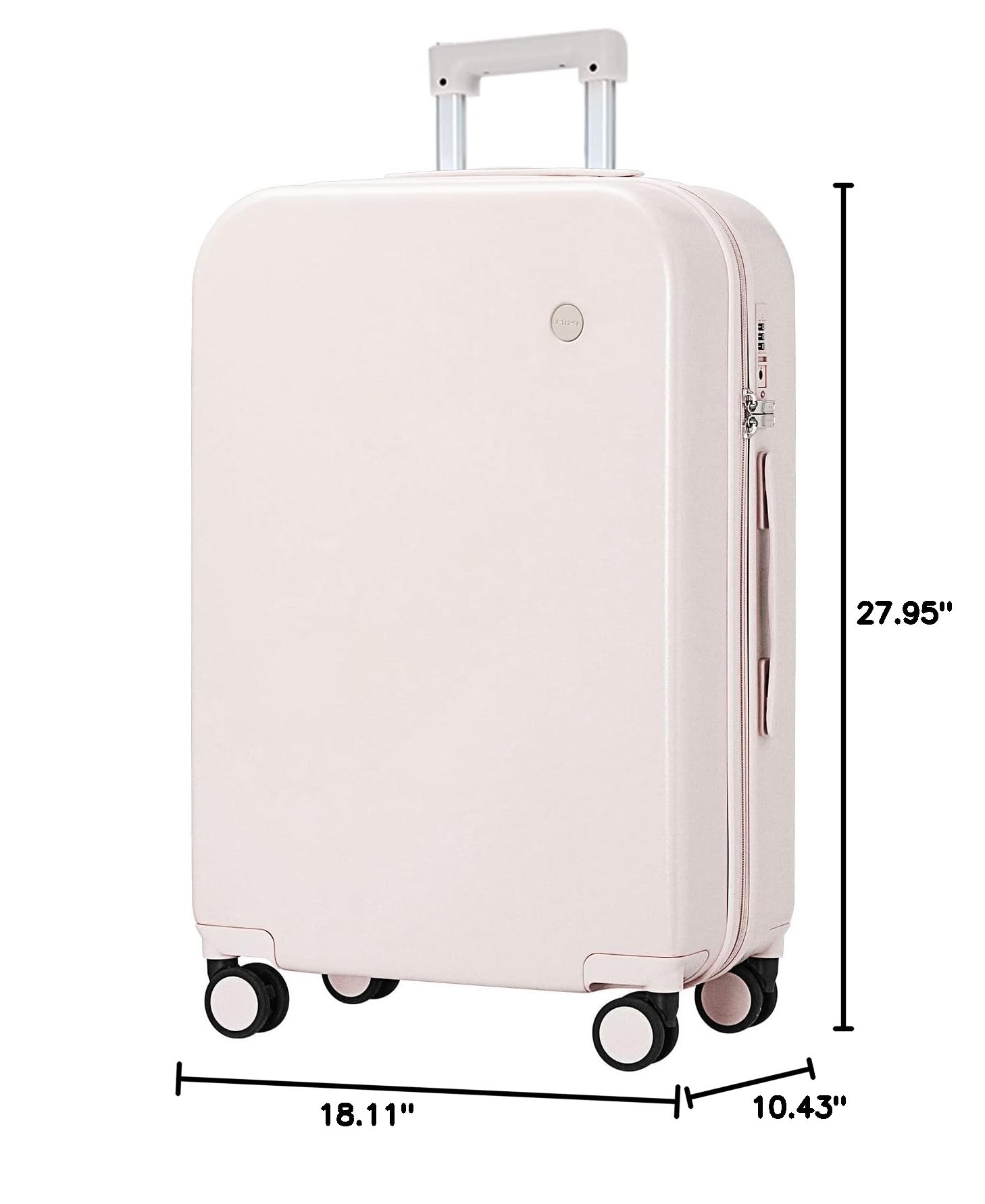 Mixi Hardside Spinner Luggage with TSA Lock - Lightweight PC Suitcase with Protective Cover & 360° Wheels for Business Travel, Vacation & Airplane Carry-On