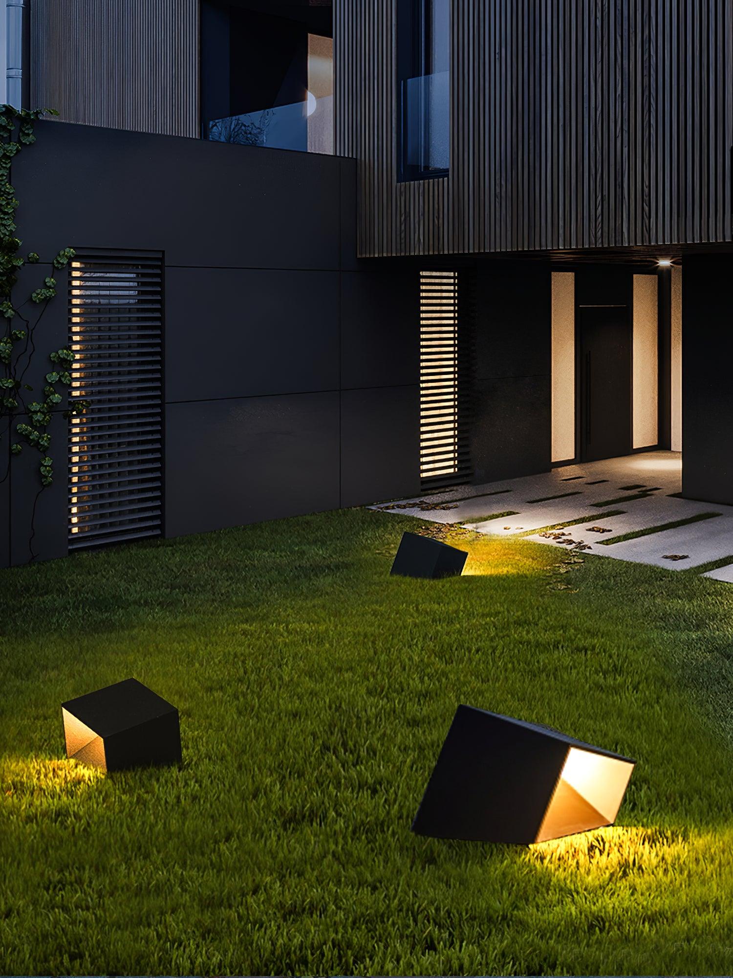 Solar Powered LED Cube Garden Lights - Waterproof Outdoor Decorative Lighting for Patio, Yard, Pathway & Landscape - Warm White & Cool White Options