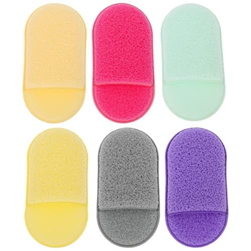 FRCOLOR 6Pcs Makeup Remover Sponges - Soft Facial Cleansing Sponge Pads & Exfoliating Gloves for Gentle Makeup Removal & Skin Care | Perfect for Daily Cleansing, Travel & Sensitive Skin