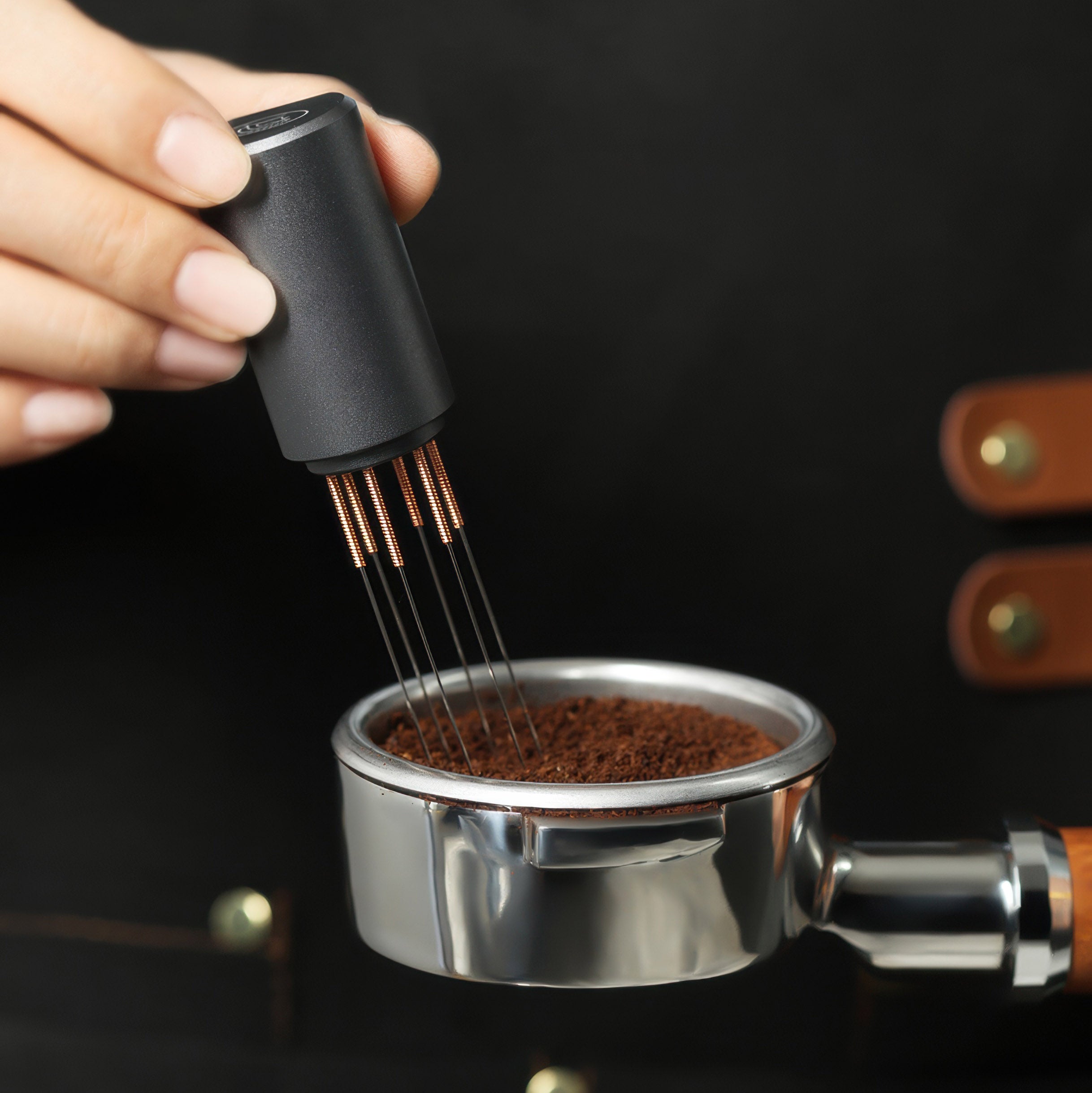 Premium WDT Tool for Espresso - Needle Distribution Tool with Magnetic Stand | Perfect for Baristas & Home Coffee Brewing