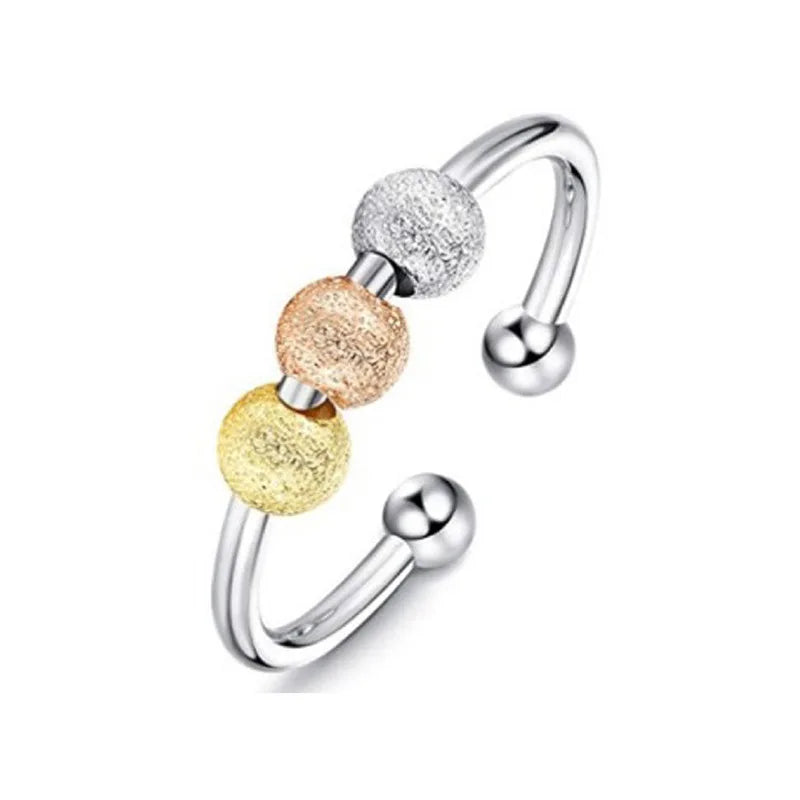 Anxiety Relief Ring with Daisy Flower & Butterfly Design - Stress Relief Jewelry for Women - Perfect for Anxiety, Meditation & Everyday Wear