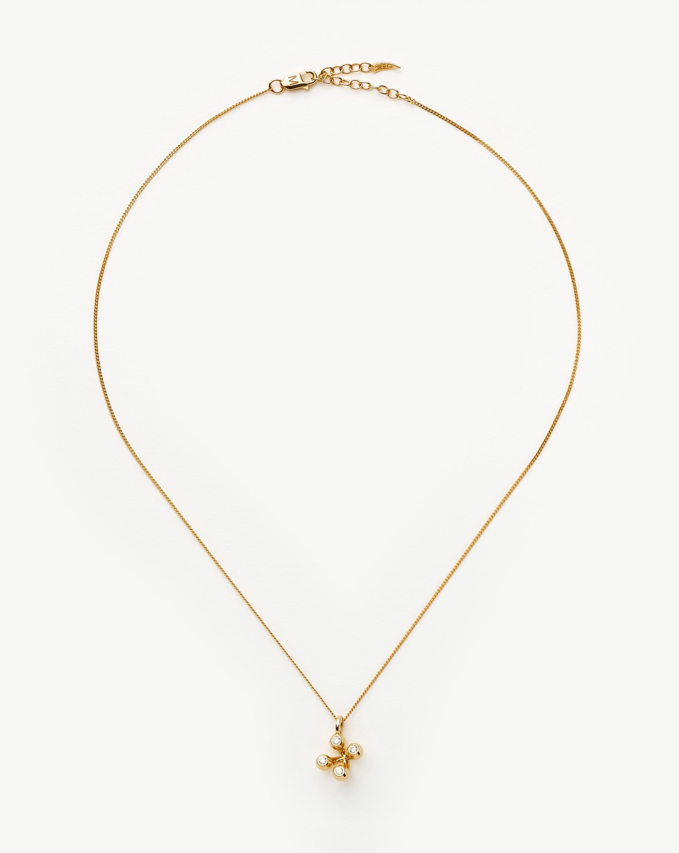 Elegant Atom Pendant Necklace - 18k Gold Vermeil Cubic Zirconia Jewelry for Women | Perfect Gift for Science Lovers & Everyday Wear
