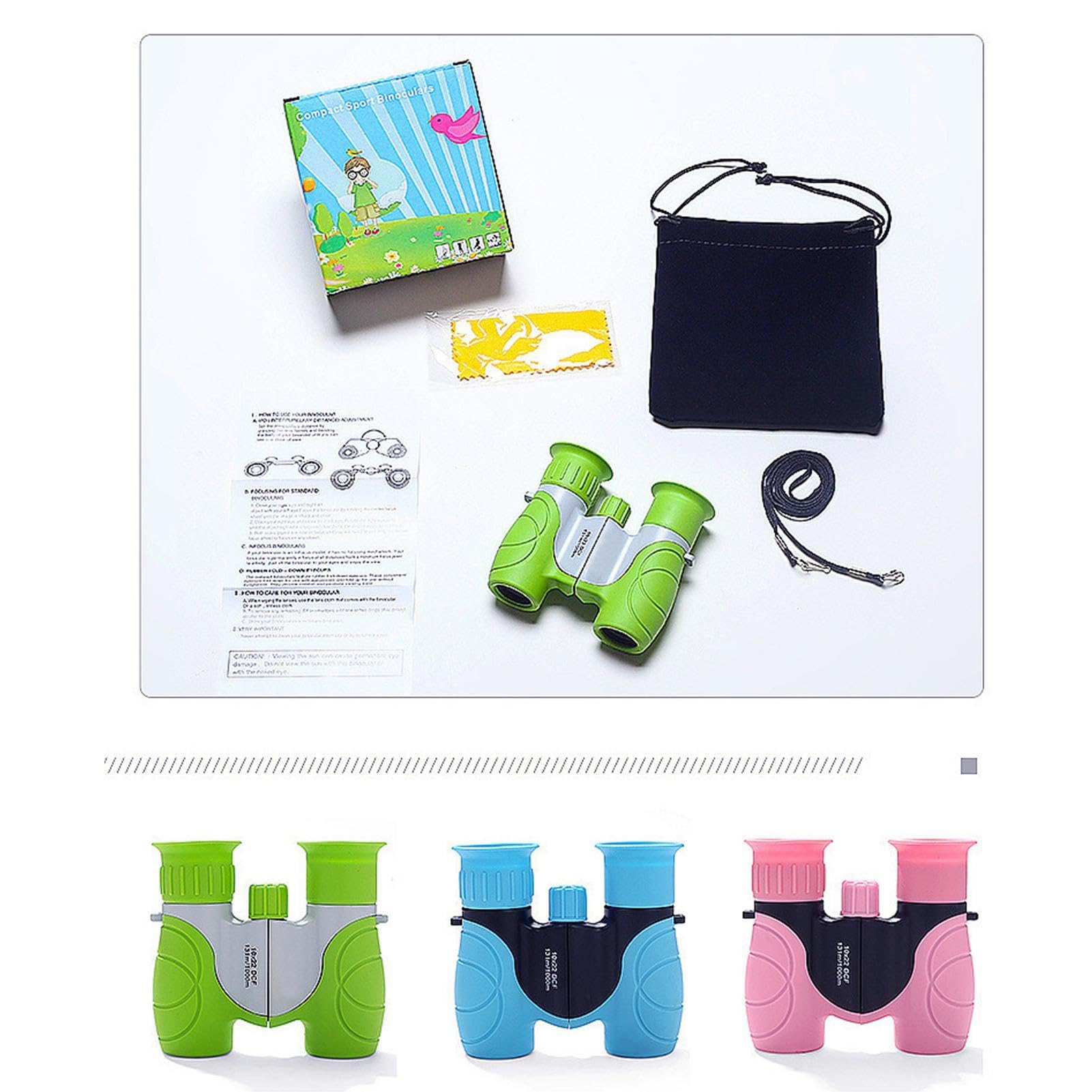 **Kids Telescope & Binoculars Set - 8X Magnification, Adjustable & Portable for Outdoor Adventures - Perfect for Hiking, Camping, Bird Watching & Early Education - Includes Storage Case & Neck Strap**