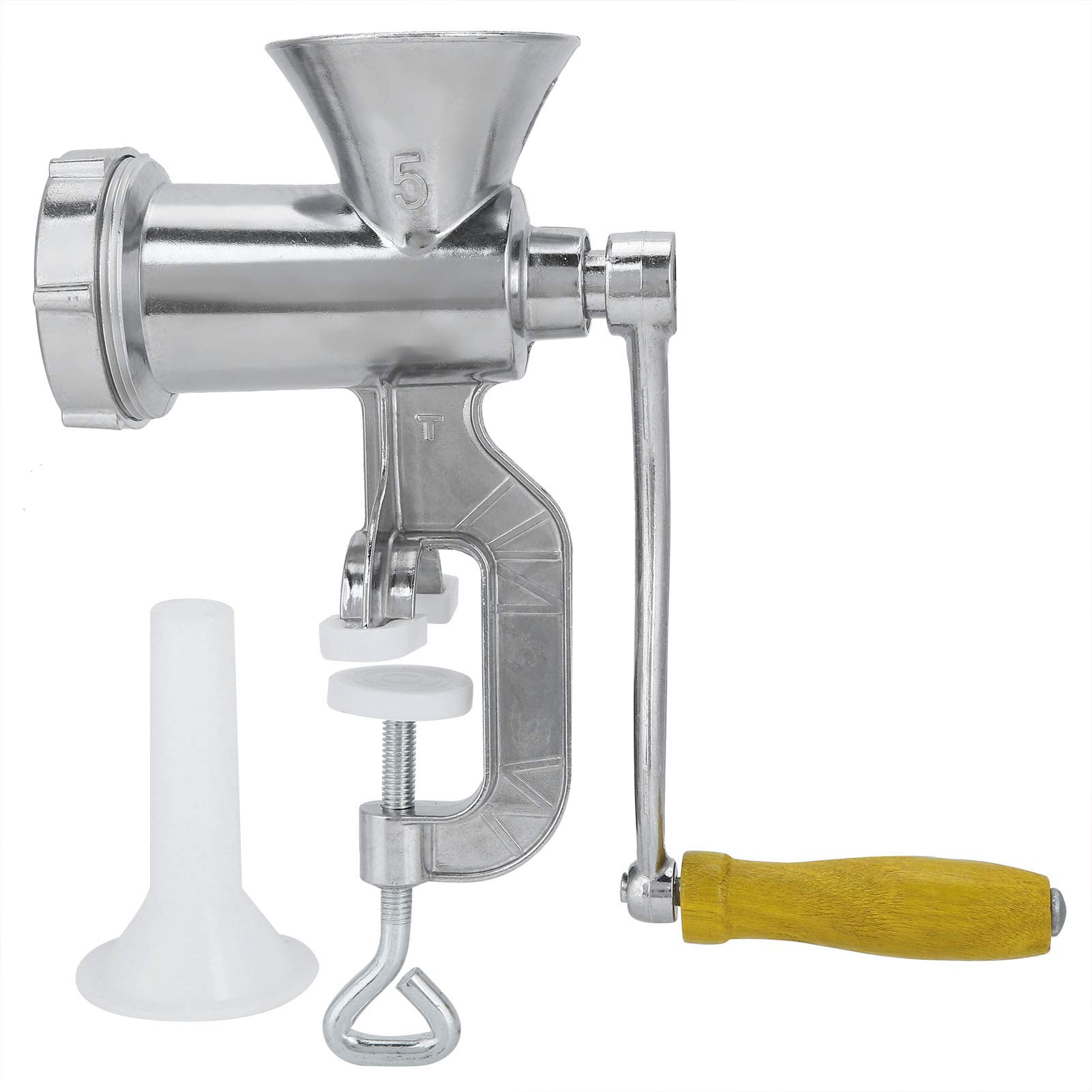 Premium Manual Aluminum Alloy Meat Grinder - Heavy Duty Sausage Maker & Spice Grinder for Kitchen, Camping & Outdoor Cooking | Multi-functional Home Meat Processing Tool for Beef, Pepper & Herbs