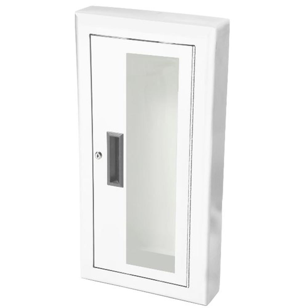 JL Industries 1012G10FX2A Ambassador Fire Extinguisher Cabinet - Full Glass Door with Pull Handle & SAF-T-LOK Fire Rated - Ideal for Offices, Schools, and Commercial Buildings